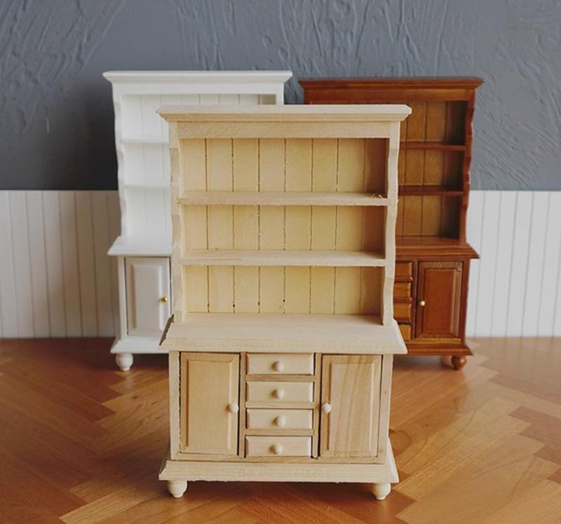 ミニチュア家具 ドールハウス 本棚 キャビネット
