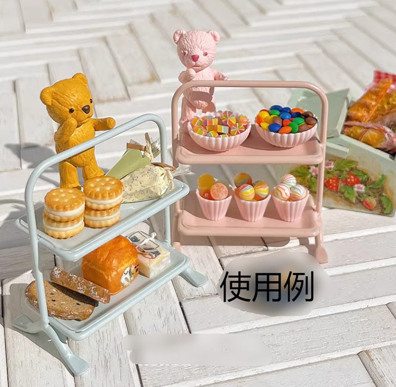 ミニチュア 収納ラック ドールハウス 鉄製ラック アクセサリー