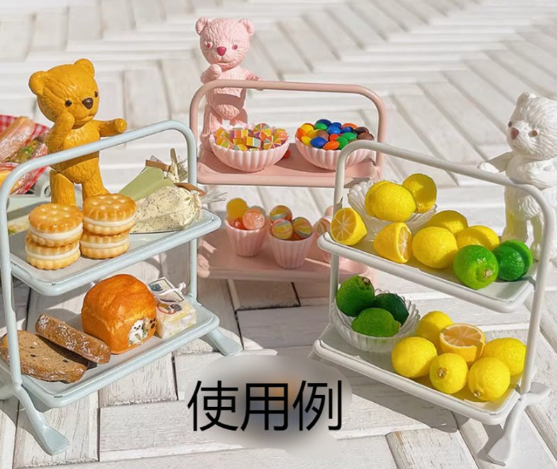 ミニチュア 収納ラック ドールハウス 鉄製ラック アクセサリー 雑貨