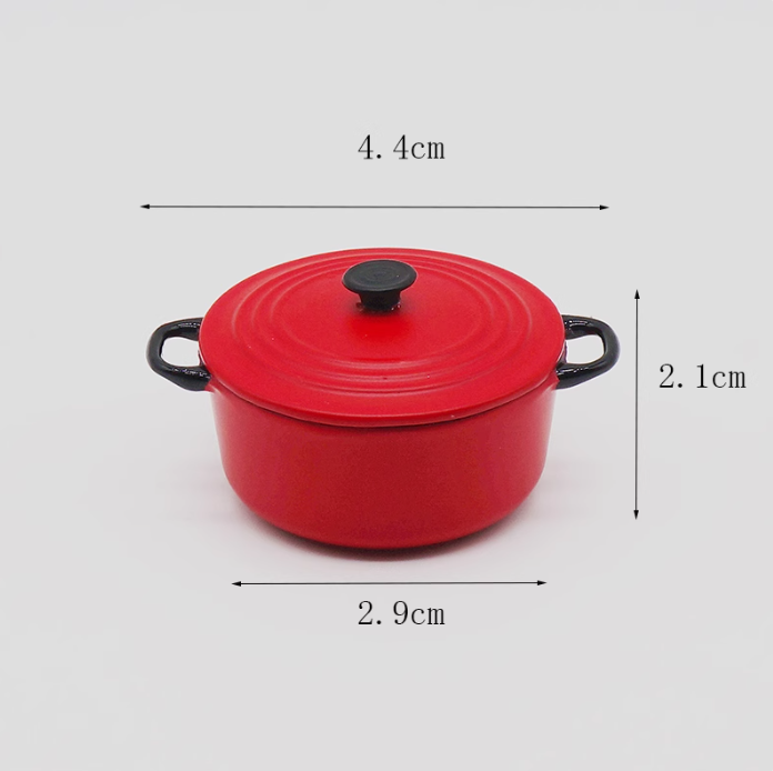 ミニチュア 鍋 スープポット ドールハウス 北欧風 調理器具