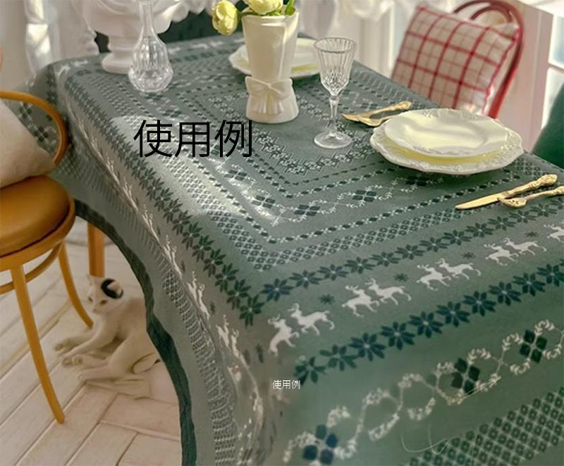 ミニチュアテーブルクロス クリスマス ドールハウス テーブルクロス ドールハウス用