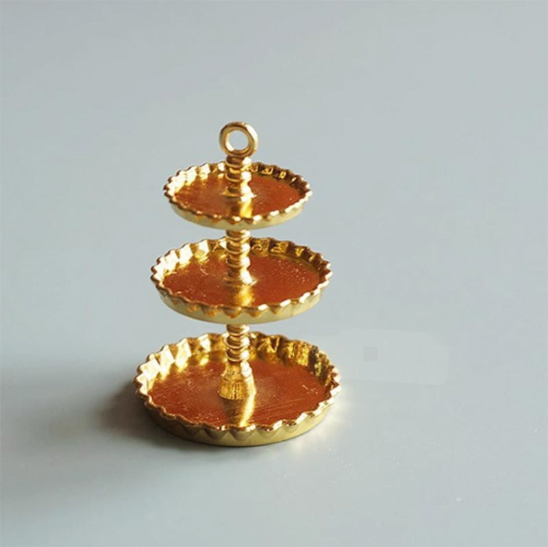 ミニチュアスイーツスタンド ミニチュア家具 アフタヌーンティー風 ドールハウス ドール用