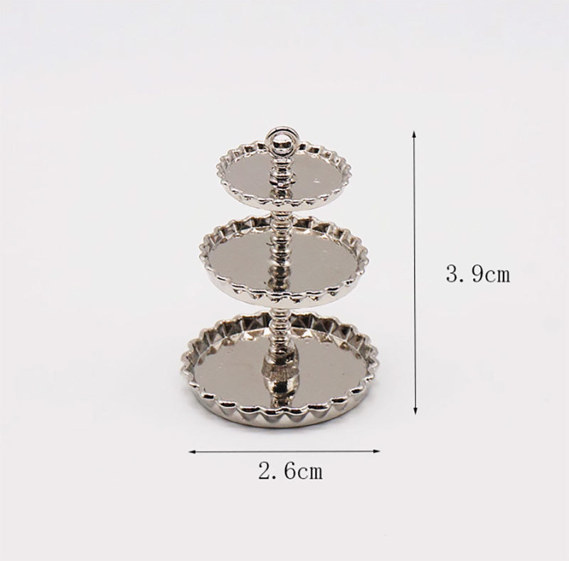 ミニチュアスイーツスタンド ミニチュア家具 アフタヌーンティー風