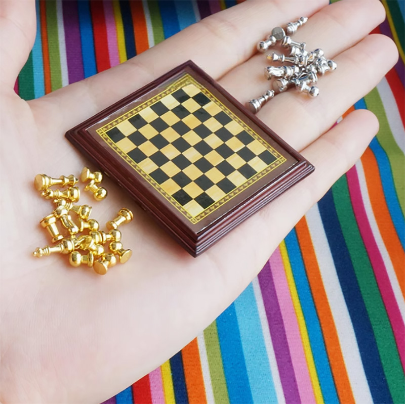 チェス セット チェス盤 ミニチュア