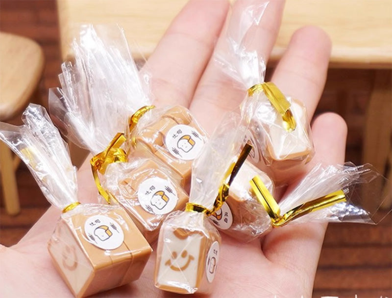 ミニチュア食パン 袋入りパンモデル OB11 BJD 食玩 小物