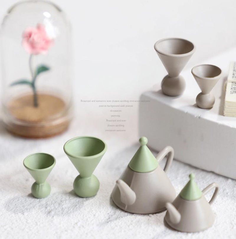ドールハウス ミニチュア 茶具 ティーセット ティーポット