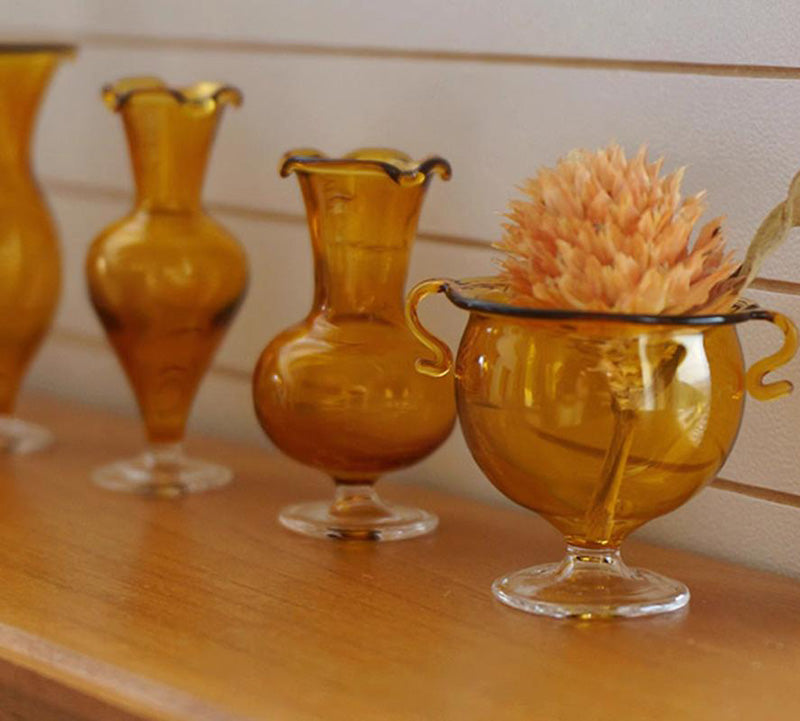 花瓶 ガラスかびん ミニチュア ガラスフラワーベース ドールハウス