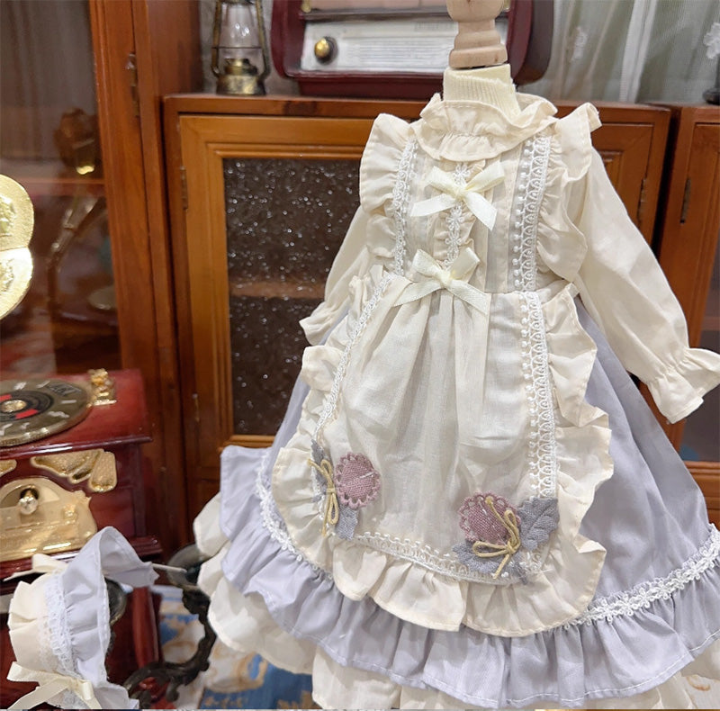 BJDドール服 ロリータ ワンピース ヘッドドレス