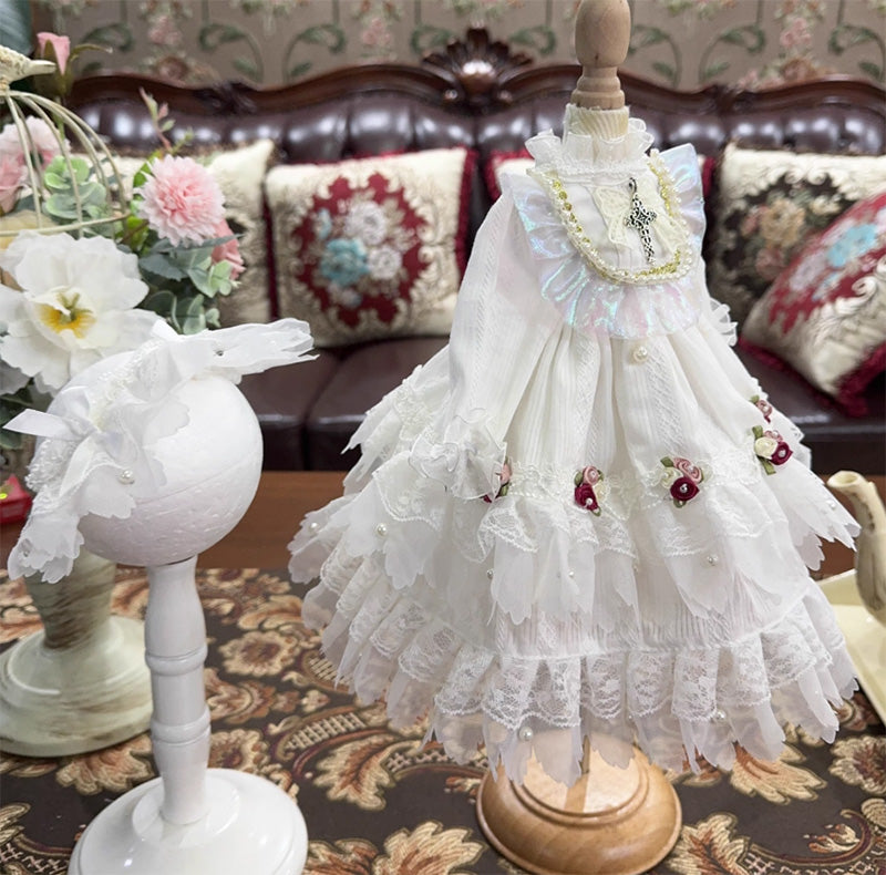 BJDドール服 ロリィタ ワンピース ヘッドドレス
