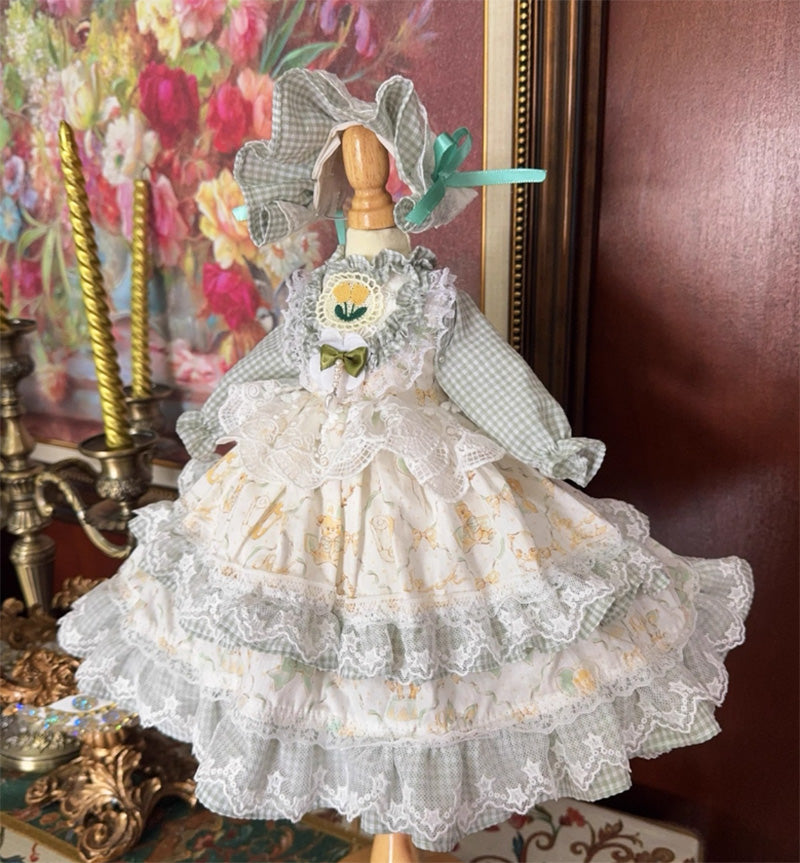 ドール服 ロリータ ワンピース サイズ豊富 グリーン