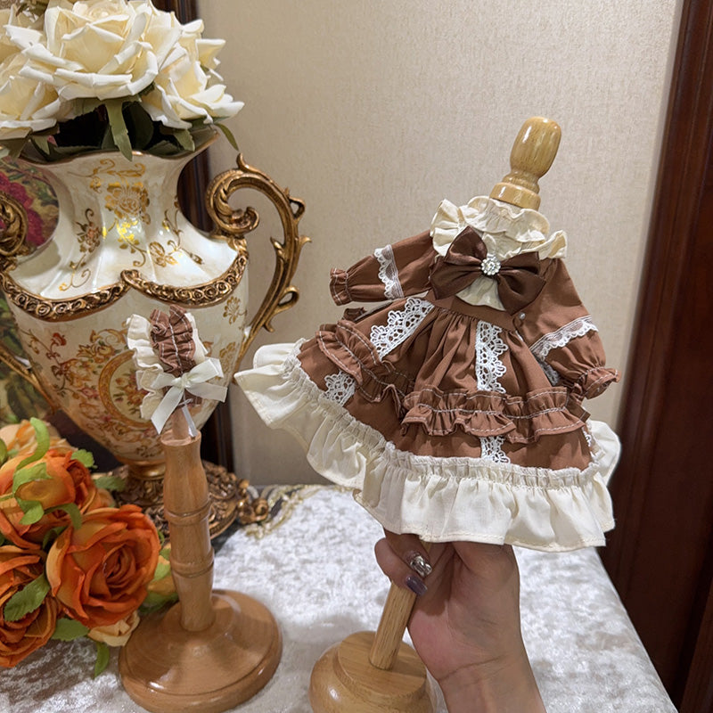 ドール服 ロリータ ワンピース ヘッドドレス