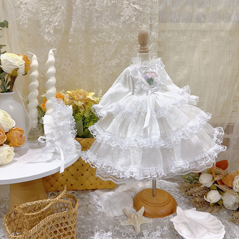 ドール服 ロリータ ワンピース レースドレス