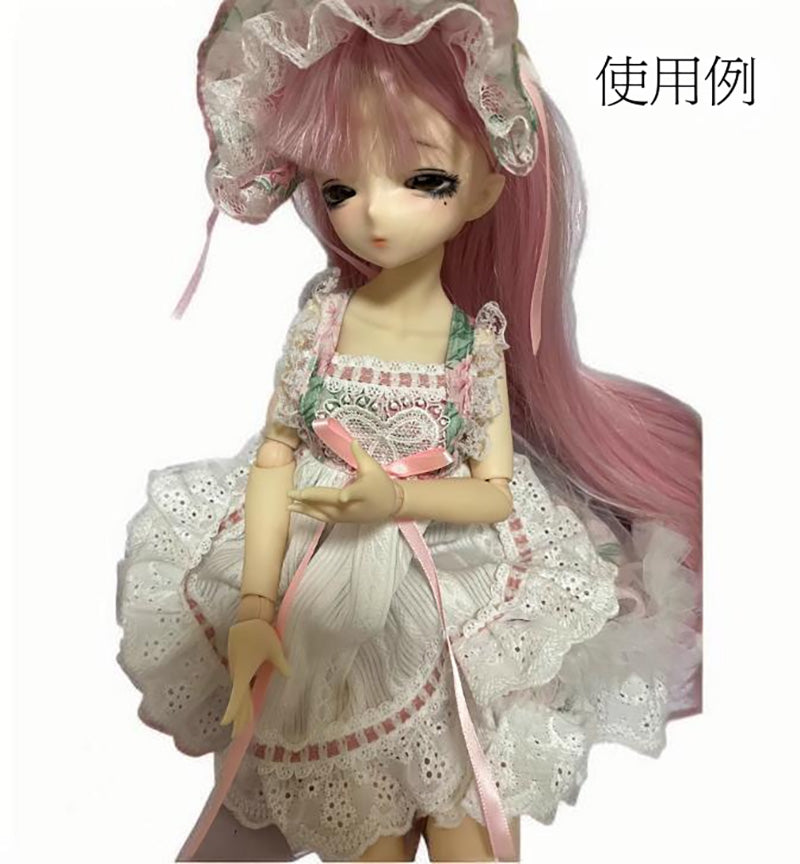 BJDドール服 小花柄レース 半袖 ワンピース ロリィタ ノースリーブ