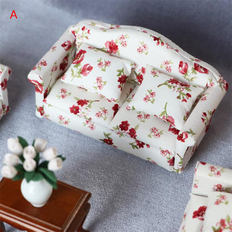 ミニチュア ソファ 二人掛け 1/12 