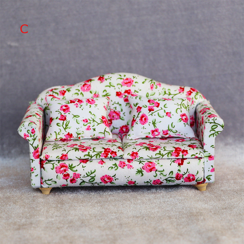 ミニチュア ソファ 二人掛け 1/12 ミニチュア家具