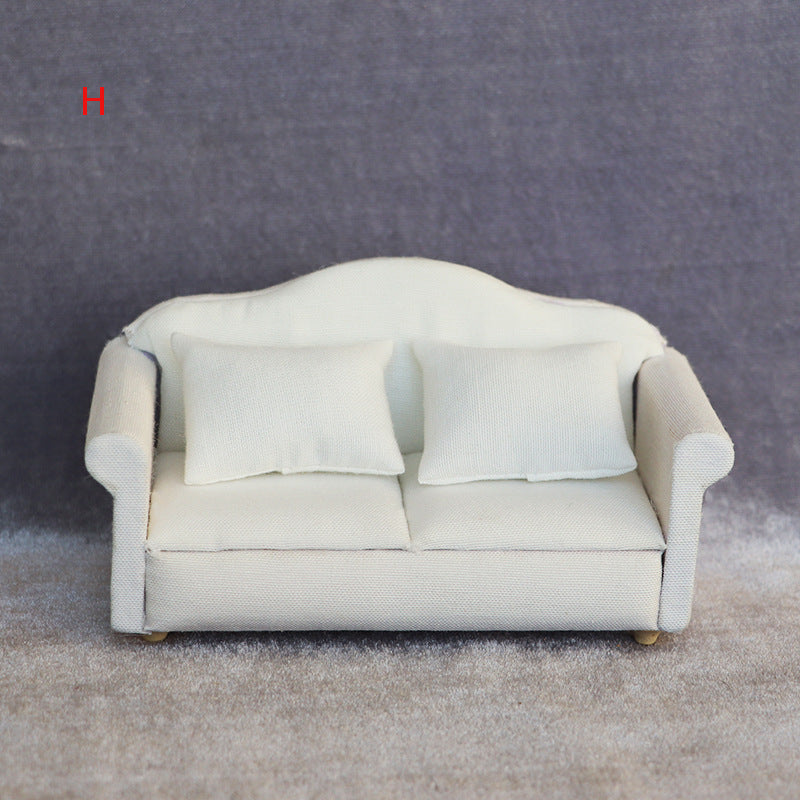 ミニチュア ソファ 二人掛け 1/12 ミニチュア家具 ドールハウス用