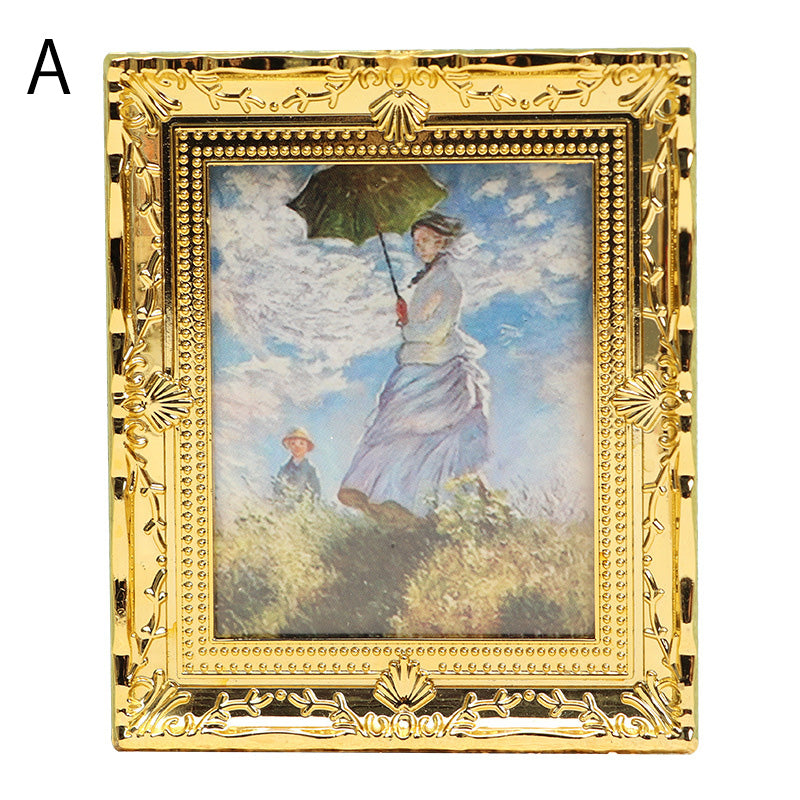 名画 ミニチュア 壁掛け絵画