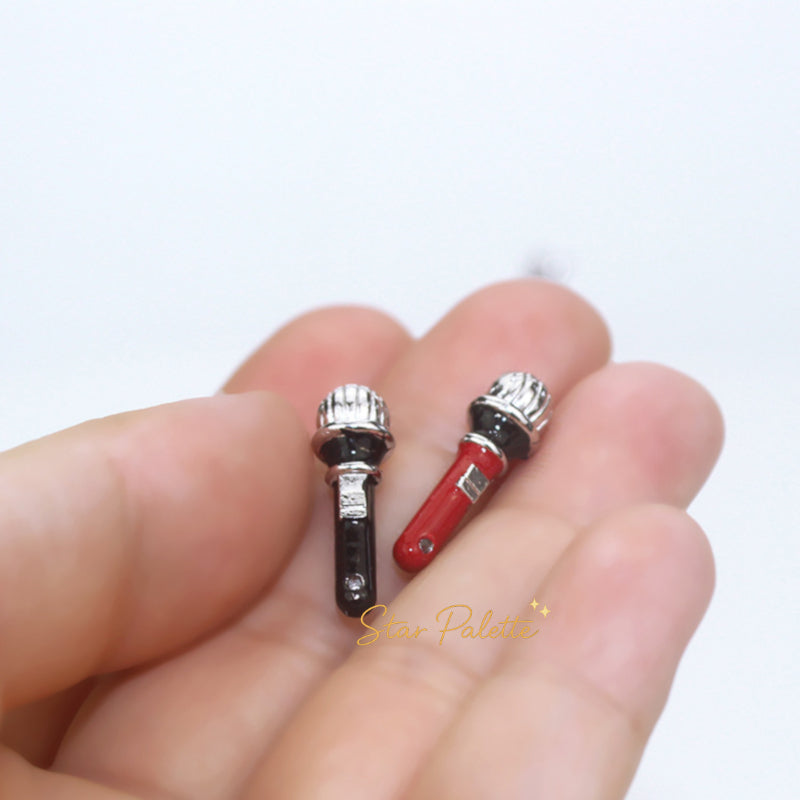 ミニチュア マイクスタンド 2個セット 1/12スケール 合金製