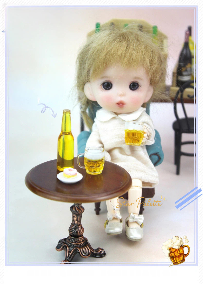 ミニチュア ビール ジョッキ 2個セット ドールハウス ドリンク