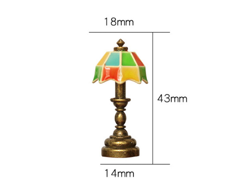 1/12 ミニチュア テーブルランプ ドールハウス用 コンパクトランプ 