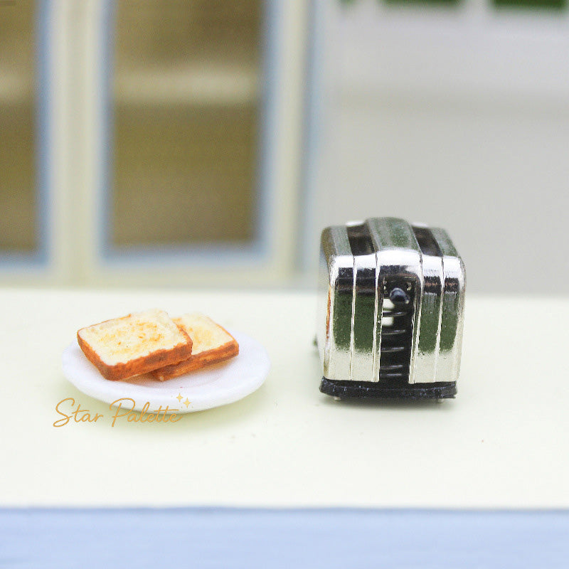ミニチュア トースター 食パン付き 1/12 ドールハウス