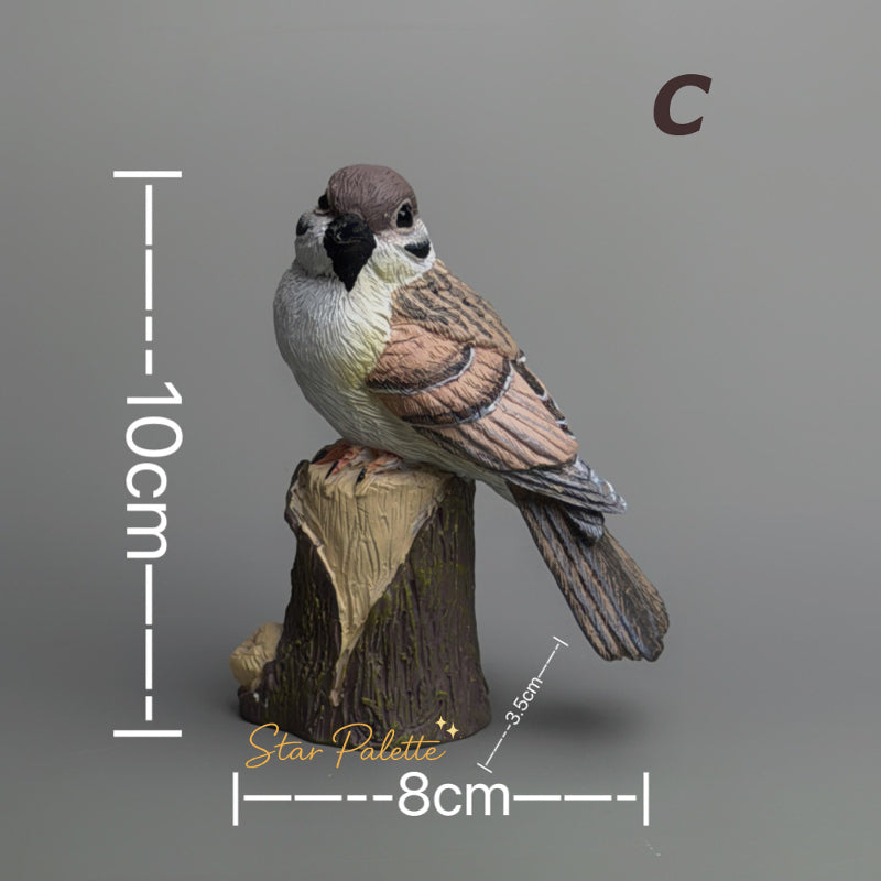 野鳥 フィギュア スズメ 鳥 置物 インテリア リアル オブジェ ６種類 卓上 玄関 ガーデン ナチュラル