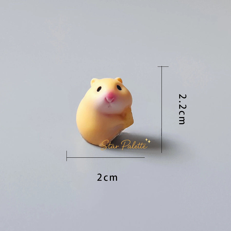 置物 動物置物 ハムスター 4体セット ミニフィギュア 癒し雑貨