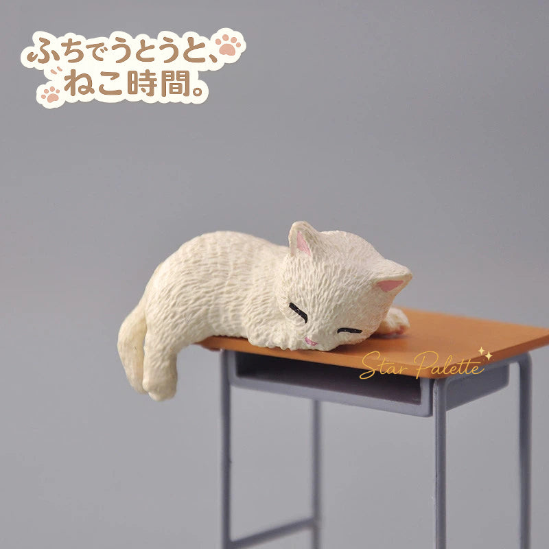 猫 ミニフィギュア 置物  5匹セット ミニチュア ハンドメイド