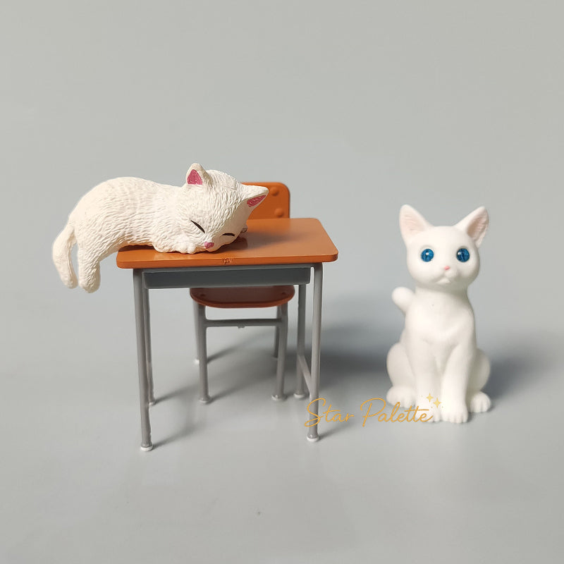 ミニチュア家具 学校机 椅子セット ドールハウス