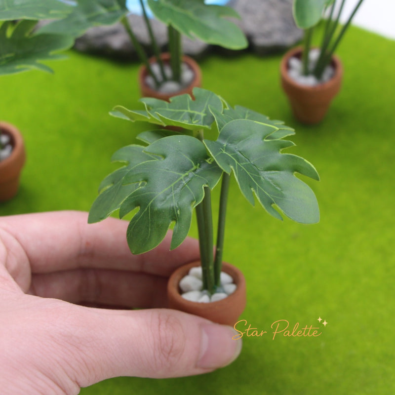 ミニチュア観葉植物 2個セット 1/12 ドールハウス用