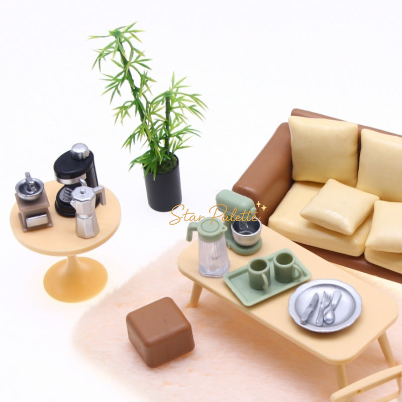 ミニチュア観葉植物 2個セット 1/12 ドールハウス用 グリーン