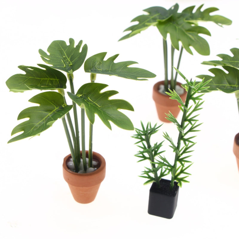ミニチュア観葉植物 2個セット 1/12 ドールハウス用