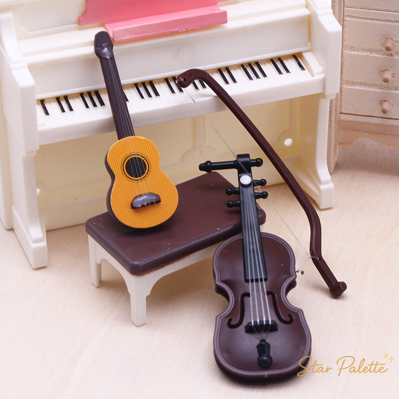 ミニチュア楽器 バイオリン ギター エレキギター 1/12 単品