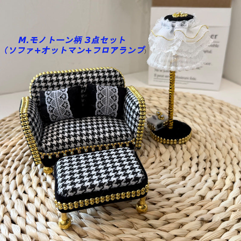 ミニチュア ソファ オットマン