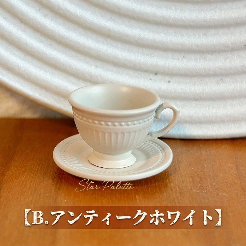 ミニチュア コーヒーカップ＆ソーサー セット 1/6
